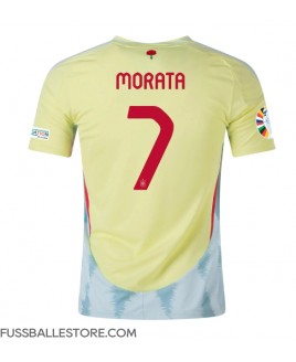 Günstige Spanien Alvaro Morata #7 Auswärtstrikot EM 2024 Kurzarm